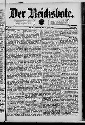 Der Reichsbote vom 13.06.1906