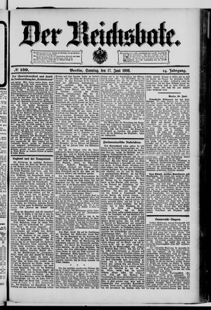 Der Reichsbote vom 17.06.1906