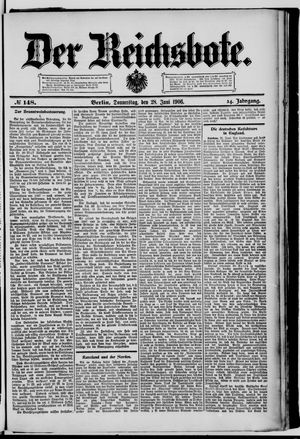 Der Reichsbote on Jun 28, 1906