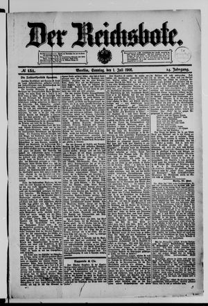 Der Reichsbote vom 01.07.1906