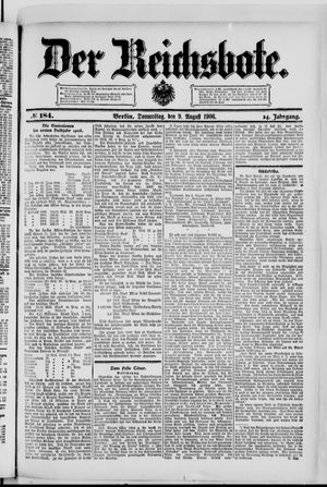 Der Reichsbote vom 09.08.1906