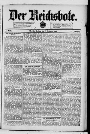 Der Reichsbote vom 07.09.1906