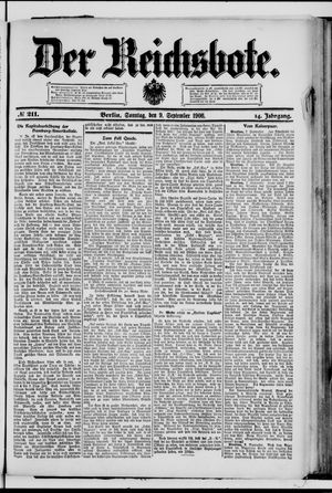 Der Reichsbote vom 09.09.1906