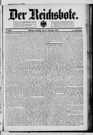 Der Reichsbote vom 11.09.1906