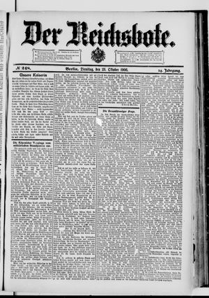 Der Reichsbote on Oct 23, 1906