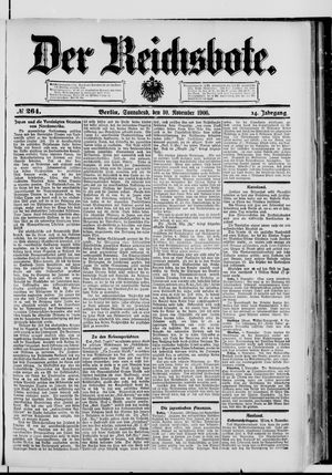 Der Reichsbote on Nov 10, 1906
