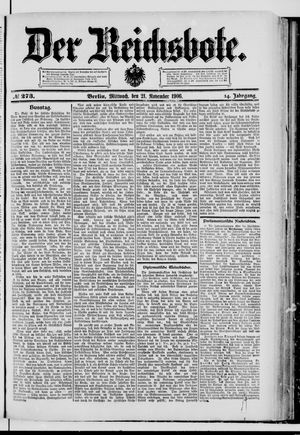 Der Reichsbote on Nov 21, 1906