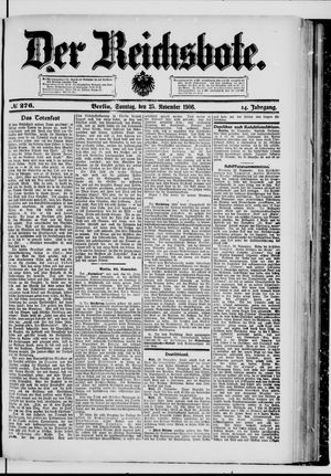 Der Reichsbote vom 25.11.1906