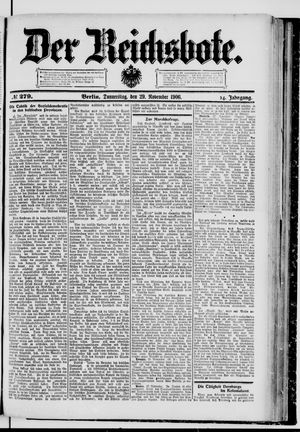 Der Reichsbote on Nov 29, 1906