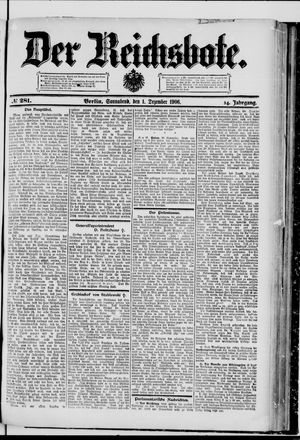 Der Reichsbote on Dec 1, 1906