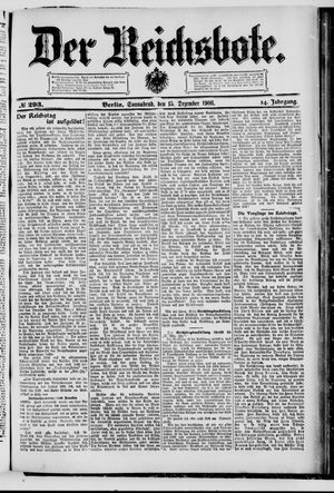 Der Reichsbote on Dec 15, 1906