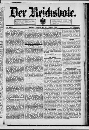 Der Reichsbote vom 16.12.1906