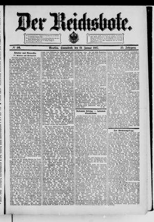 Der Reichsbote on Jan 19, 1907