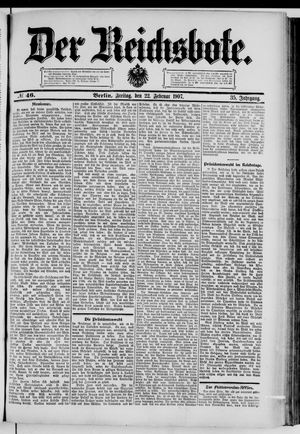 Der Reichsbote on Feb 22, 1907