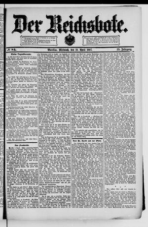 Der Reichsbote on Apr 10, 1907