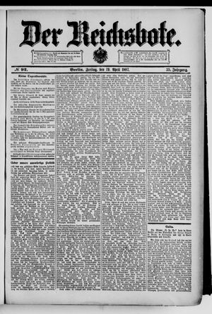 Der Reichsbote vom 19.04.1907