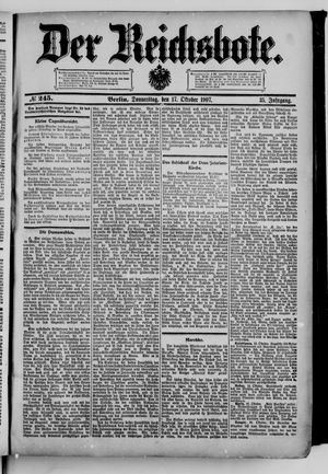 Der Reichsbote vom 17.10.1907