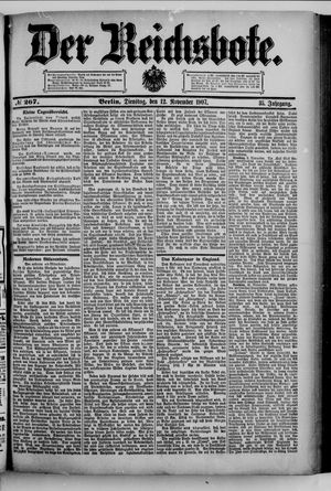 Der Reichsbote vom 12.11.1907