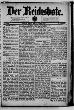 Der Reichsbote vom 31.12.1907