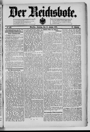 Der Reichsbote vom 12.01.1908