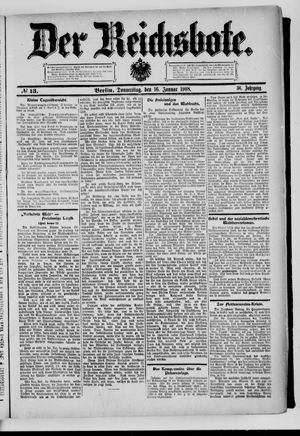 Der Reichsbote on Jan 16, 1908