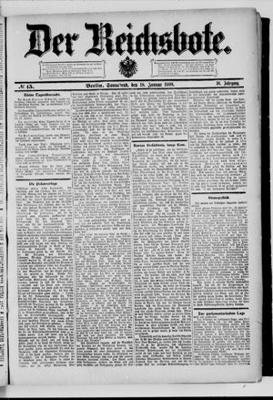 Der Reichsbote on Jan 18, 1908