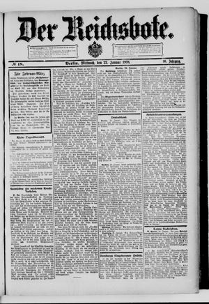 Der Reichsbote on Jan 22, 1908