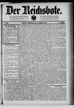 Der Reichsbote on Feb 20, 1908