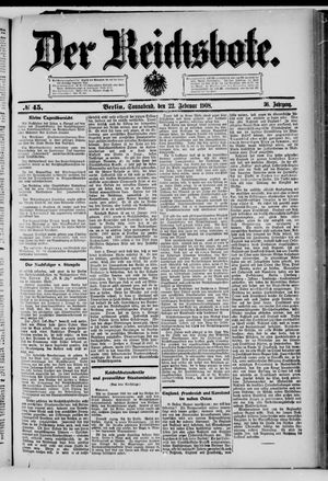 Der Reichsbote on Feb 22, 1908
