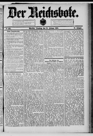 Der Reichsbote on Feb 25, 1908
