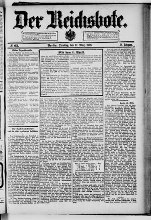 Der Reichsbote on Mar 17, 1908