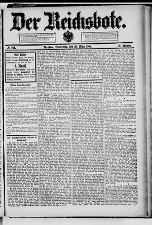 Der Reichsbote on Mar 26, 1908