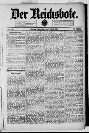 Der Reichsbote vom 02.04.1908