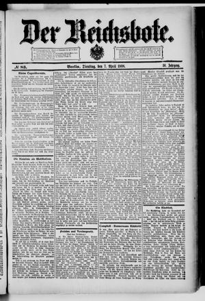 Der Reichsbote vom 07.04.1908