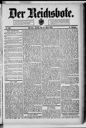 Der Reichsbote vom 10.04.1908