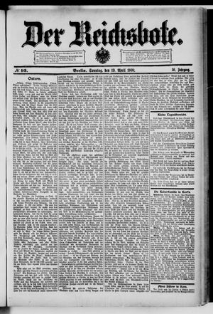 Der Reichsbote vom 19.04.1908