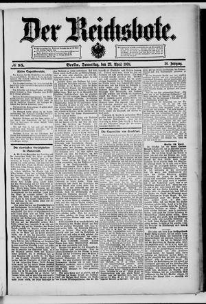Der Reichsbote vom 23.04.1908