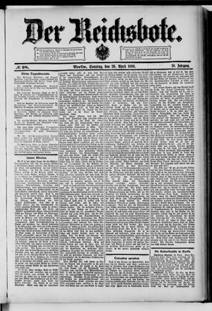 Der Reichsbote vom 26.04.1908