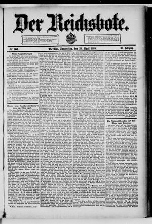 Der Reichsbote vom 30.04.1908