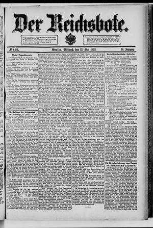 Der Reichsbote vom 13.05.1908