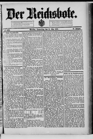 Der Reichsbote vom 21.05.1908