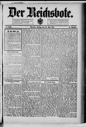 Der Reichsbote vom 22.05.1908