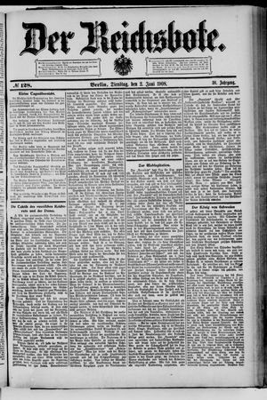 Der Reichsbote vom 02.06.1908