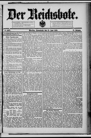 Der Reichsbote vom 13.06.1908