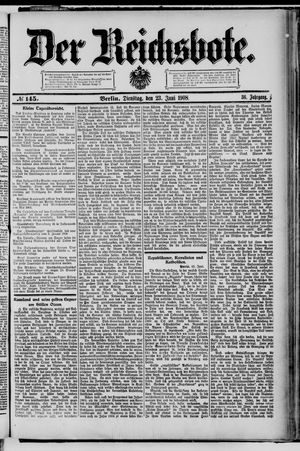 Der Reichsbote vom 23.06.1908