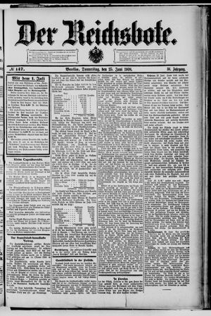 Der Reichsbote vom 25.06.1908