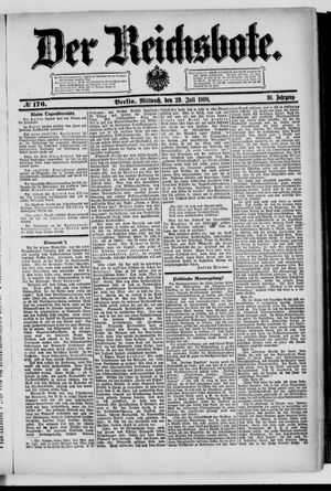 Der Reichsbote vom 29.07.1908