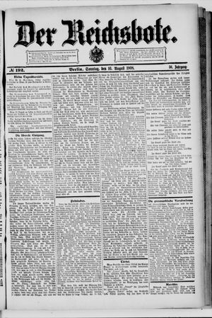 Der Reichsbote vom 16.08.1908