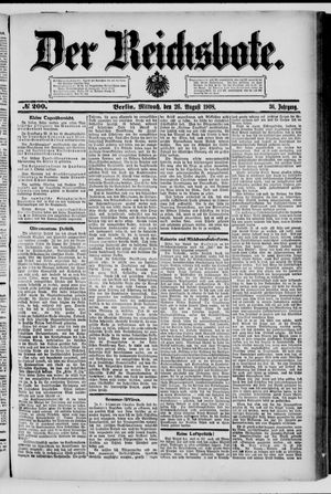 Der Reichsbote vom 26.08.1908
