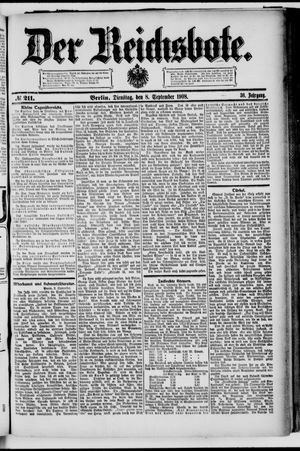 Der Reichsbote vom 08.09.1908